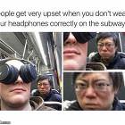 Wearing Headphones