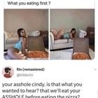 What Are You Eating First