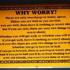 Why Worry